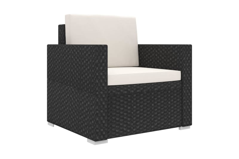 Loungegrupp Utomhus för trädgården med dynor 8 delar konstrotting sv - Svart - Trädgård & spabad - Utemiljö - Altan & terrass - Altanmöbler