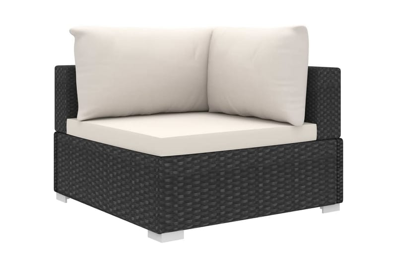 Loungegrupp Utomhus för trädgården med dynor 8 delar konstrotting sv - Svart - Trädgård & spabad - Utemiljö - Altan & terrass - Altanmöbler