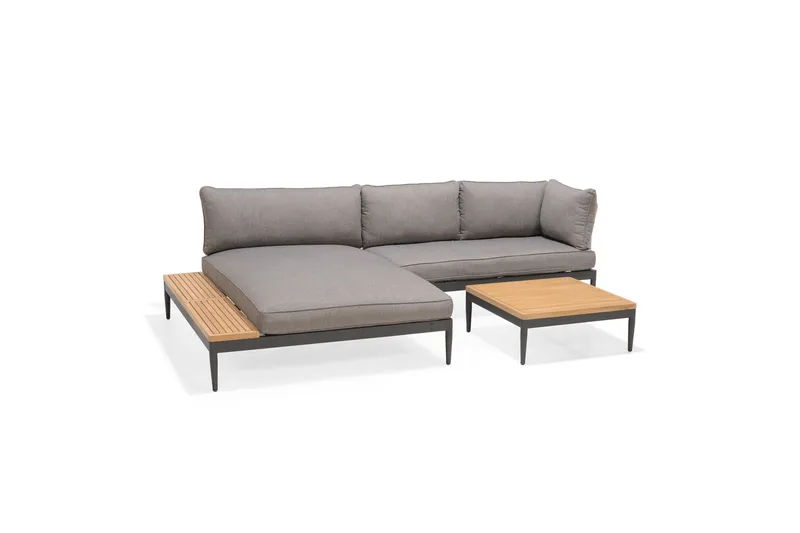 Panjin Loungegrupp Utomhus 4-sits Svart, Lifestyle Garden