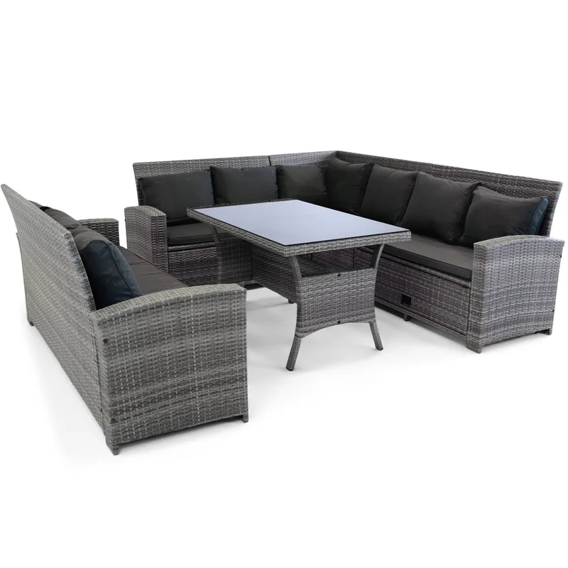 Soffgrupp utemöbler | Inbyggd förvaring | Grå konstrotting | Sannäs - Trädgård & spabad - Utemiljö - Altan & terrass - Altanmöbler