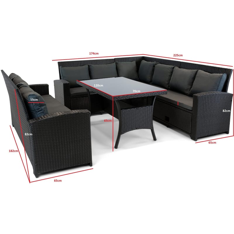 Soffgrupp utemöbler | Inbyggd förvaring | Lyfco Sannäs - Trädgård & spabad - Utemiljö - Altan & terrass - Altanmöbler