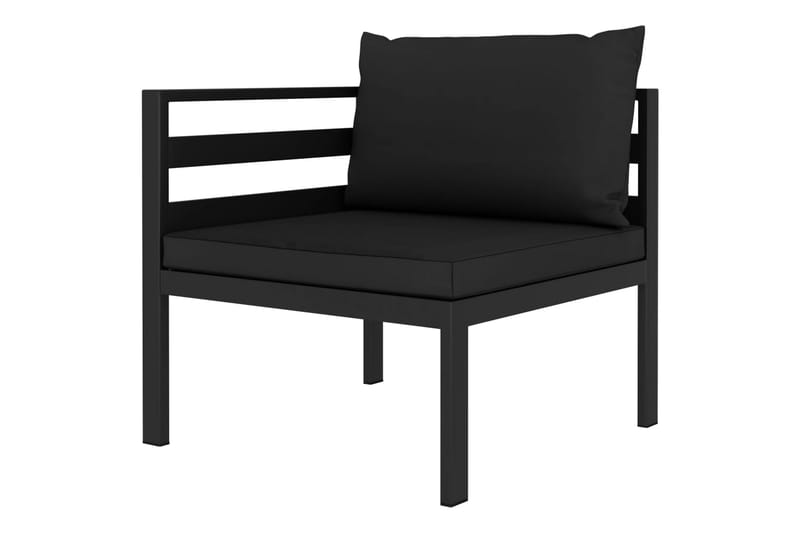 Soffgrupp Utomhus för trädgården 2 delar med dynor aluminium antraci - Grå - Trädgård & spabad - Utemiljö - Altan & terrass - Altanmöbler
