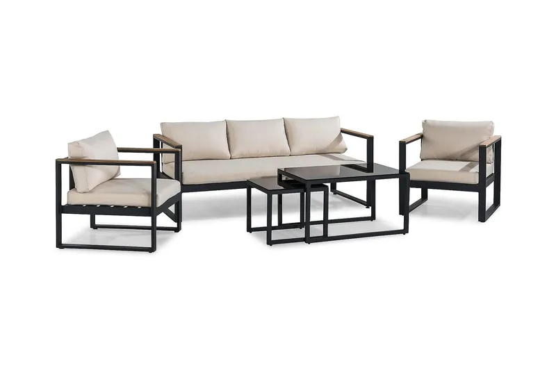 Aspvik Soffgrupp Utomhus 5-sits - Beige - Utemöbler - Loungemöbler - Soffgrupp utomhus