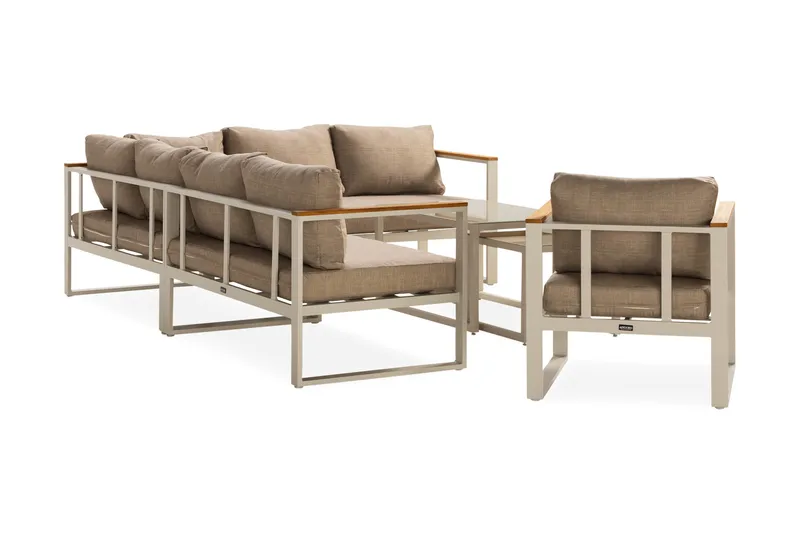 Aspvik Stor Loungegrupp Utomhus – 7-sits Loungeset i Aluminium - Trädgård & spabad - Utemiljö - Altan & terrass - Altanmöbler