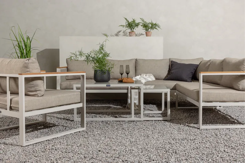 Aspvik Stor Loungegrupp Utomhus – 7-sits Loungeset i Aluminium - Trädgård & spabad - Utemiljö - Altan & terrass - Altanmöbler