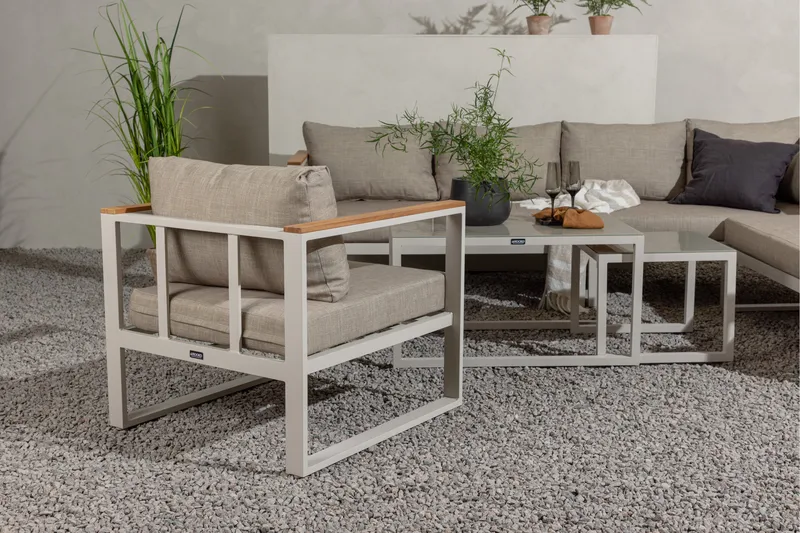 Aspvik Stor Loungegrupp Utomhus – 7-sits Loungeset i Aluminium - Trädgård & spabad - Utemiljö - Altan & terrass - Altanmöbler