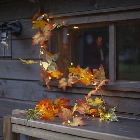 Autumn Girland - Orange höstfärger - Trädgård & spabad - Utemiljö - Altan & terrass - Altanbelysning