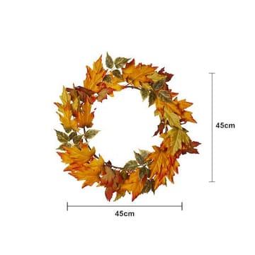 Autumn Krans med belysning 45 cm - orange - Trädgård & spabad - Utemiljö - Altan & terrass - Altanbelysning