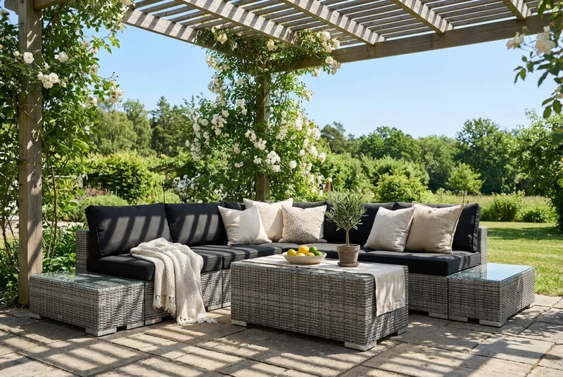 Bahamas Hörnsoffa (Vändbar) öppet avslut inkl avslut 5 sits - bord utan hylla - Trädgård & spabad - Utemiljö - Altan & terrass - Altanmöbler