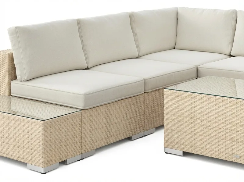 Bahamas Hörnsoffa (Vändbar) öppet avslut inkl avslut 5 sits - bord utan hylla - Trädgård & spabad - Utemiljö - Altan & terrass - Altanmöbler