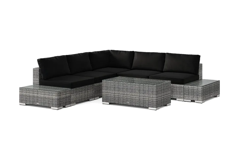 Bahamas Hörnsoffa (Vändbar) öppet avslut inkl avslut 5 sits - bord utan hylla, undefined