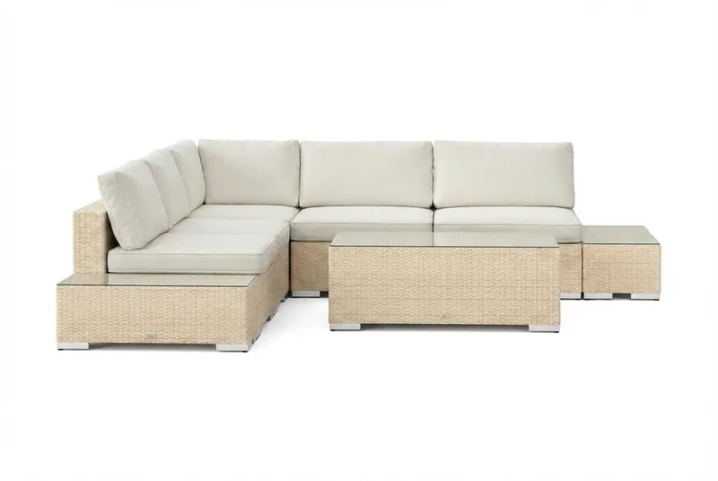 Bahamas Hörnsoffa (Vändbar) öppet avslut inkl avslut 5 sits - bord utan hylla - Trädgård & spabad - Utemiljö - Altan & terrass - Altanmöbler