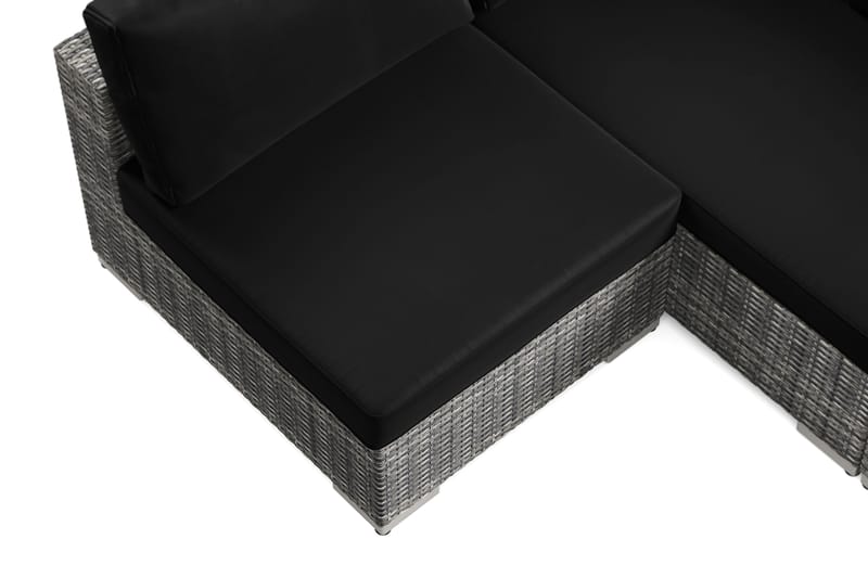 Bahamas U-formad utomhus loungegrupp med öppet avslut, 8-sits med bord - Grå - Trädgård & spabad - Utemiljö - Altan & terrass - Altanmöbler