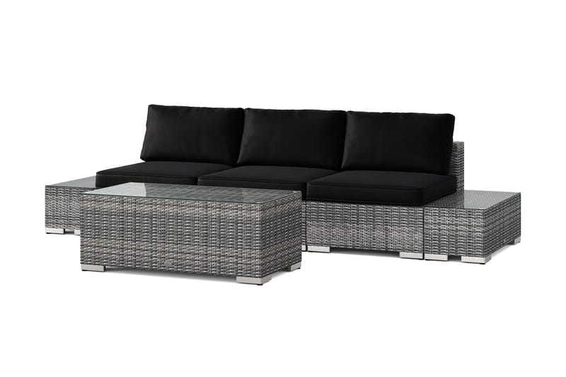 Bahamas utesoffa 3-sits med bord - Grå - Trädgård & spabad - Utemiljö - Altan & terrass - Altanmöbler