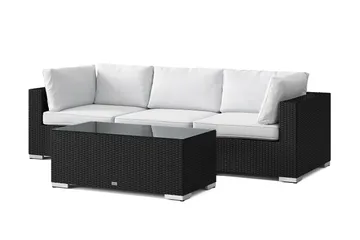 Bahamas utesoffa 3-sits med bord