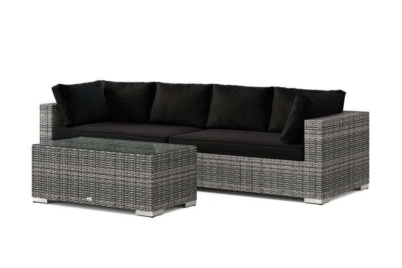 Bahamas utesoffa 4-sits med bord - Grå - Trädgård & spabad - Utemiljö - Altan & terrass - Altanmöbler