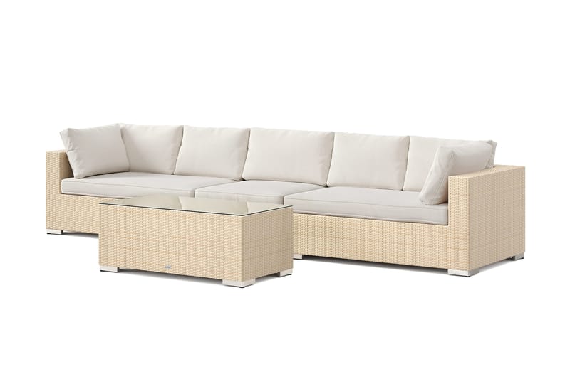 Bahamas utesoffa 5-sits med bord, Beige