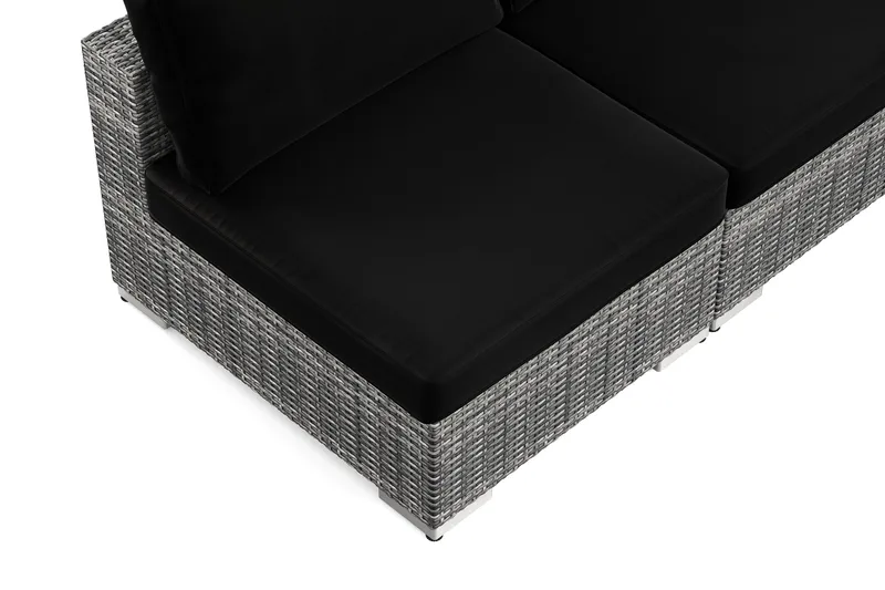 Bahamas utomhus hörnsoffa 5-sits vändbar med öppet avslut och bord - Grå - Trädgård & spabad - Utemiljö - Altan & terrass - Altanmöbler