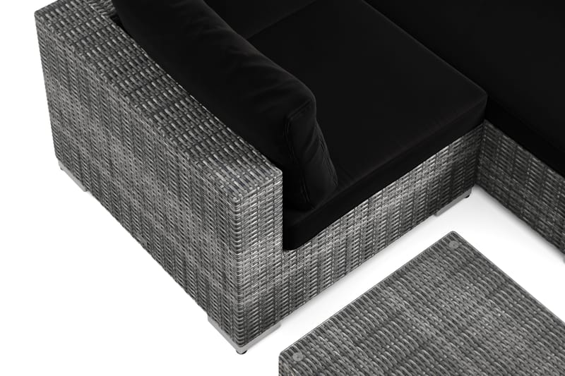 Bahamas utomhus hörnsoffa 5-sits vändbar med bord - Grå - Trädgård & spabad - Utemiljö - Altan & terrass - Altanmöbler