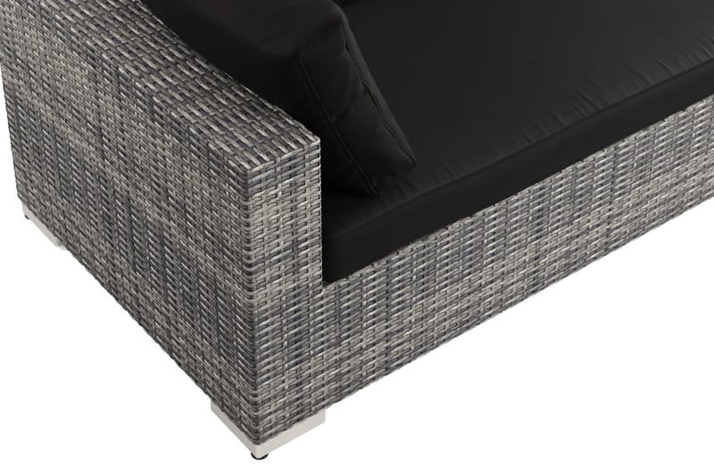 Bahamas utomhus hörnsoffa 6-sits vändbar med bord - Grå - Trädgård & spabad - Utemiljö - Altan & terrass - Altanmöbler