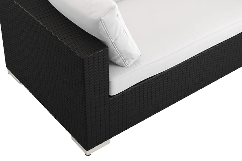 Bahamas utomhus hörnsoffa 6-sits vändbar med bord - Svart - Trädgård & spabad - Utemiljö - Altan & terrass - Altanmöbler