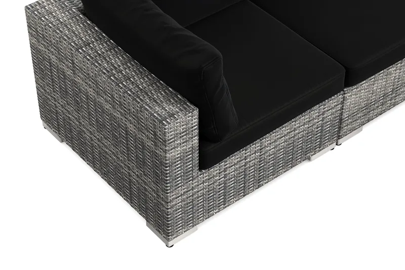 Bahamas utomhus hörnsoffa 7-sits vändbar med bord - Grå - Trädgård & spabad - Utemiljö - Altan & terrass - Altanmöbler