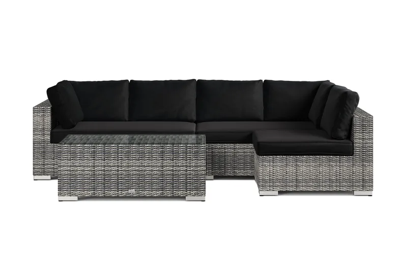 Bahamas utomhus loungegrupp 5-sits med vändbar schäslong och bord - Grå - Trädgård & spabad - Utemiljö - Altan & terrass - Altanmöbler