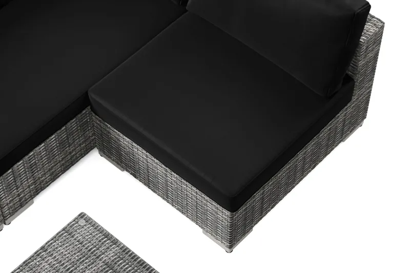 Bahamas utomhus loungegrupp 5-sits med vändbar schäslong och bord - Grå - Trädgård & spabad - Utemiljö - Altan & terrass - Altanmöbler