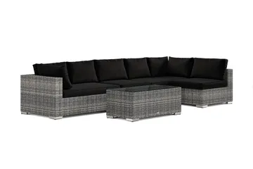 Bahamas utomhus loungegrupp 6-sits med vändbar schäslong och bord