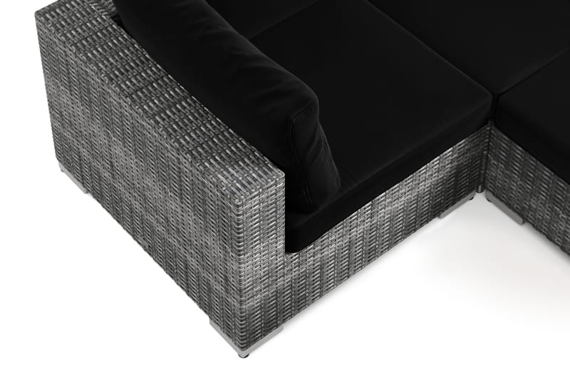 Bahamas utomhus U-soffa 8-sits vändbar divan med öppet avslut och bord - Grå - Trädgård & spabad - Utemiljö - Altan & terrass - Altanmöbler