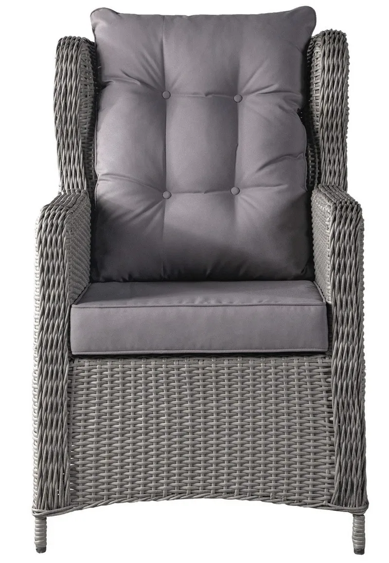 California utemöbelgrupp med recliner soffa, fåtöljer och bord - Grå konstrotting - Grå - Trädgård & spabad - Utemiljö - Altan & terrass - Altanmöbler