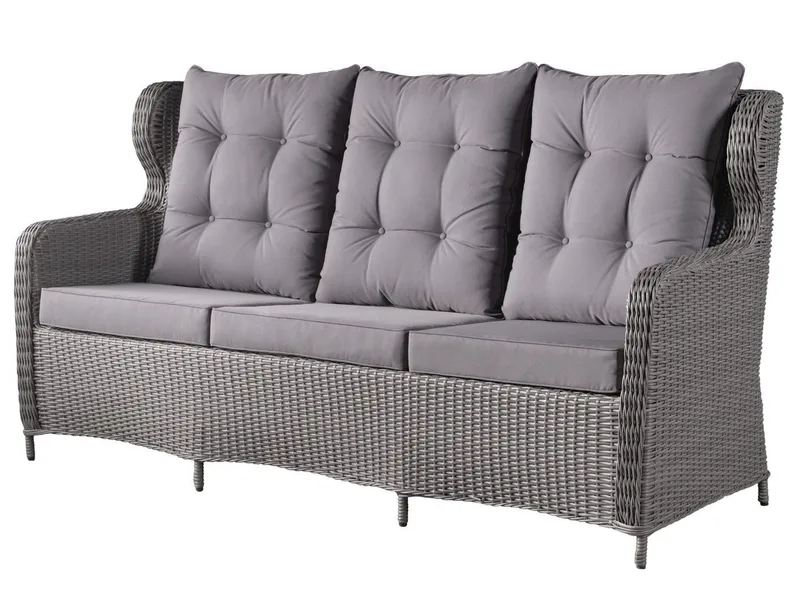 California utemöbelgrupp med recliner soffa, fåtöljer och bord - Grå konstrotting - Grå - Trädgård & spabad - Utemiljö - Altan & terrass - Altanmöbler