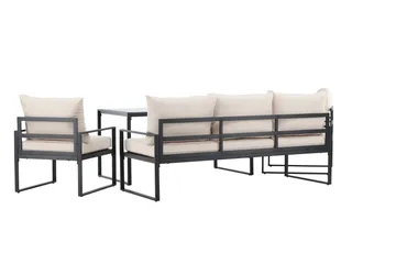 Catania Soffgrupp Utomhus 5-sits - Svart - Utemöbler - Loungemöbler - Soffgrupp utomhus