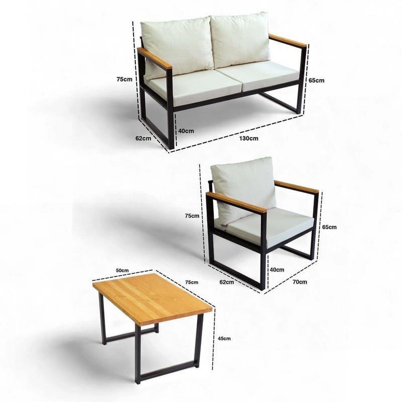 Cove 5-sits Soffgrupp Utomhus - Beige - Trädgård & spabad - Utemiljö - Altan & terrass - Altanmöbler