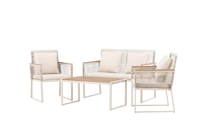 Dallas Soffgrupp Utomhus 4-sits - Beige - Trädgård & spabad - Utemiljö - Altan & terrass - Altanmöbler