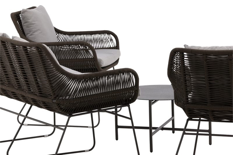 Davao Soffgrupp Utomhus 4-sits - Mörkgrå - Trädgård & spabad - Utemiljö - Altan & terrass - Altanmöbler