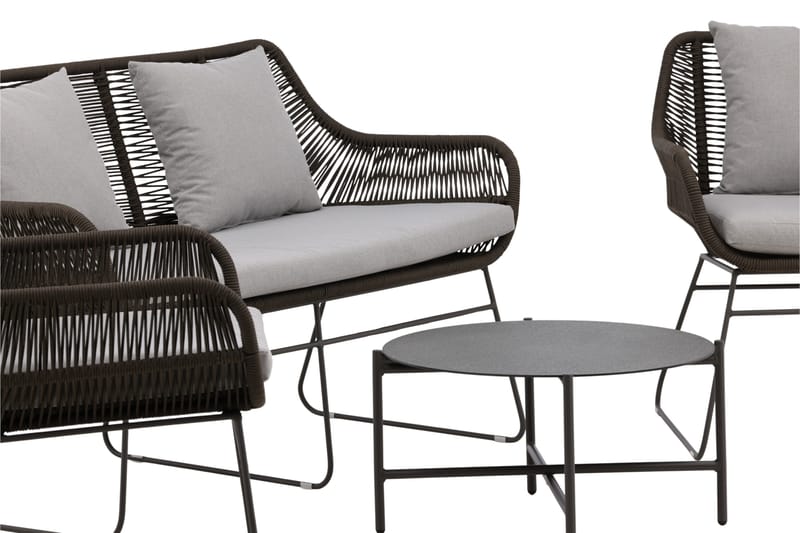 Davao Soffgrupp Utomhus 4-sits - Mörkgrå - Trädgård & spabad - Utemiljö - Altan & terrass - Altanmöbler