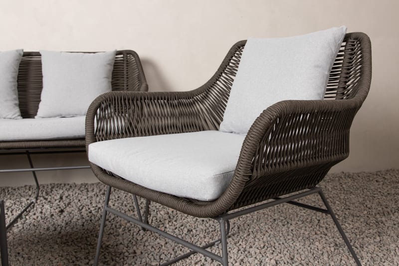 Davao Soffgrupp Utomhus 4-sits - Mörkgrå - Trädgård & spabad - Utemiljö - Altan & terrass - Altanmöbler