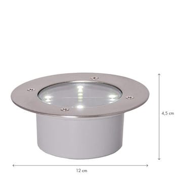 Decklight Solcellsspotlight 12 cm - silver - Trädgård & spabad - Utemiljö - Altan & terrass - Altanbelysning