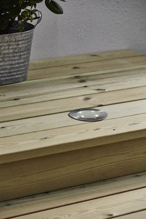Decklight Solcellsspotlight 12 cm - silver - Trädgård & spabad - Utemiljö - Altan & terrass - Altanbelysning