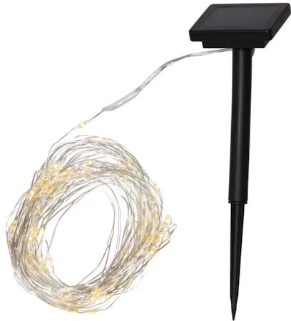 Dew Drop Solcellsslinga, silver
