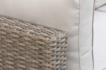 Dramilo Loungegrupp i konstrotting med bord och dynor - Beige - Utemöbler - Loungemöbler - Soffgrupp utomhus