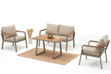 Estra Loungegrupp utomhus - Beige - Utemöbler - Loungemöbler - Soffgrupp utomhus