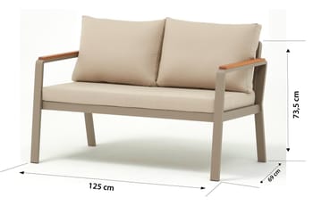 Estra Loungegrupp utomhus - Beige - Utemöbler - Loungemöbler - Soffgrupp utomhus