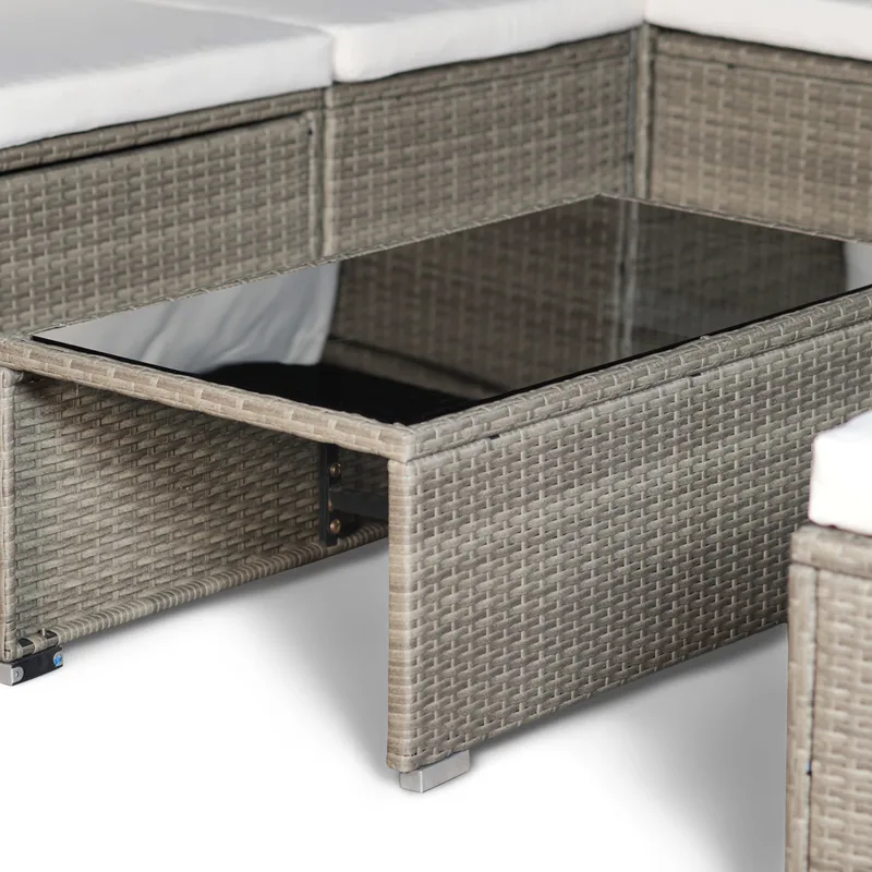 Exklusiv loungegrupp | Inbyggd förvaring | Brun konstrotting | Djursvik - Brun - Trädgård & spabad - Utemiljö - Altan & terrass - Altanmöbler