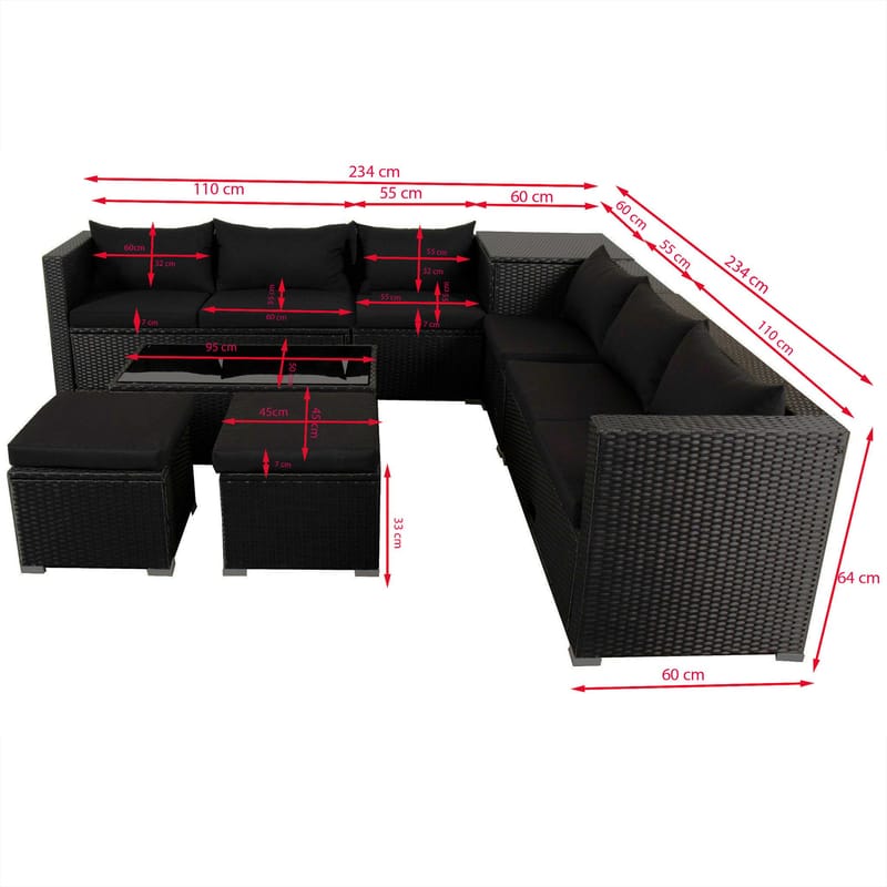 Exklusiv loungegrupp | Inbyggd förvaring | Svart konstrotting | Djursvik 2024 - Trädgård & spabad - Utemiljö - Altan & terrass - Altanmöbler