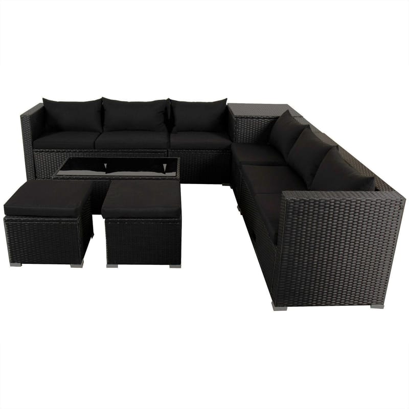 Exklusiv loungegrupp | Inbyggd förvaring | Svart konstrotting | Djursvik 2024 - Trädgård & spabad - Utemiljö - Altan & terrass - Altanmöbler