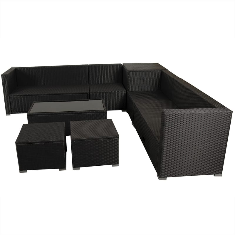 Exklusiv loungegrupp | Inbyggd förvaring | Svart konstrotting | Djursvik 2024 - Trädgård & spabad - Utemiljö - Altan & terrass - Altanmöbler