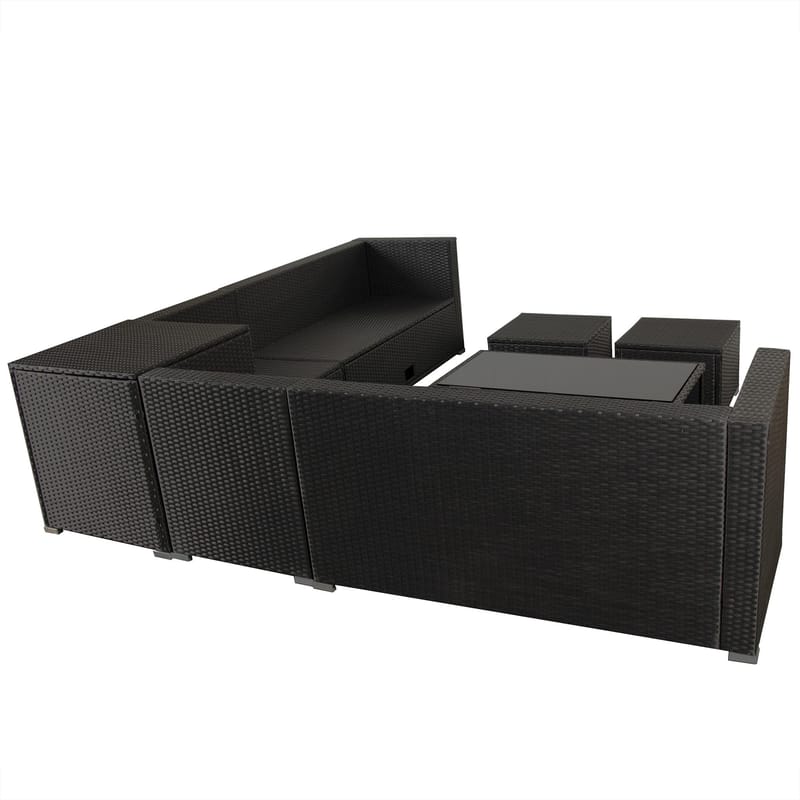Exklusiv loungegrupp | Inbyggd förvaring | Svart konstrotting | Djursvik 2024 - Trädgård & spabad - Utemiljö - Altan & terrass - Altanmöbler