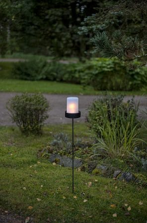 Flame Candle LED Blockljus 9 cm - vit - Trädgård & spabad - Utemiljö - Altan & terrass - Altanbelysning